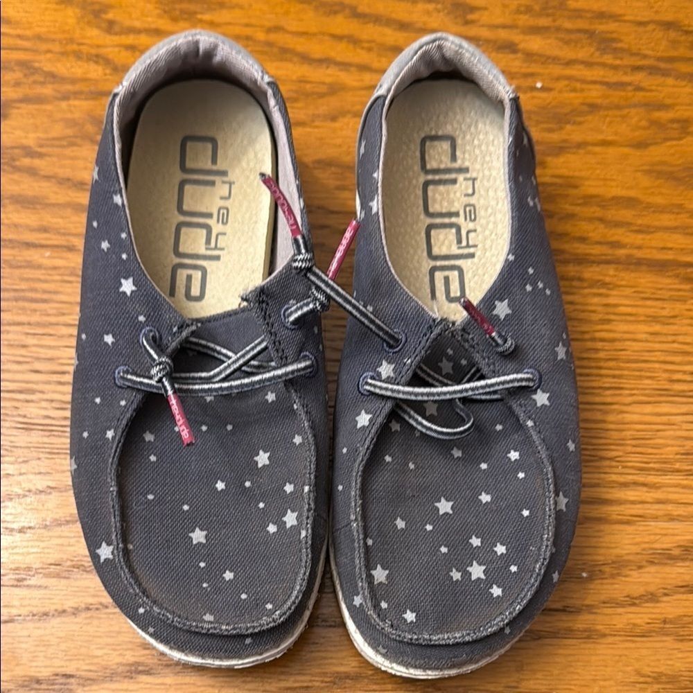 Hey Dude Black and Gray Moccasin Shoes